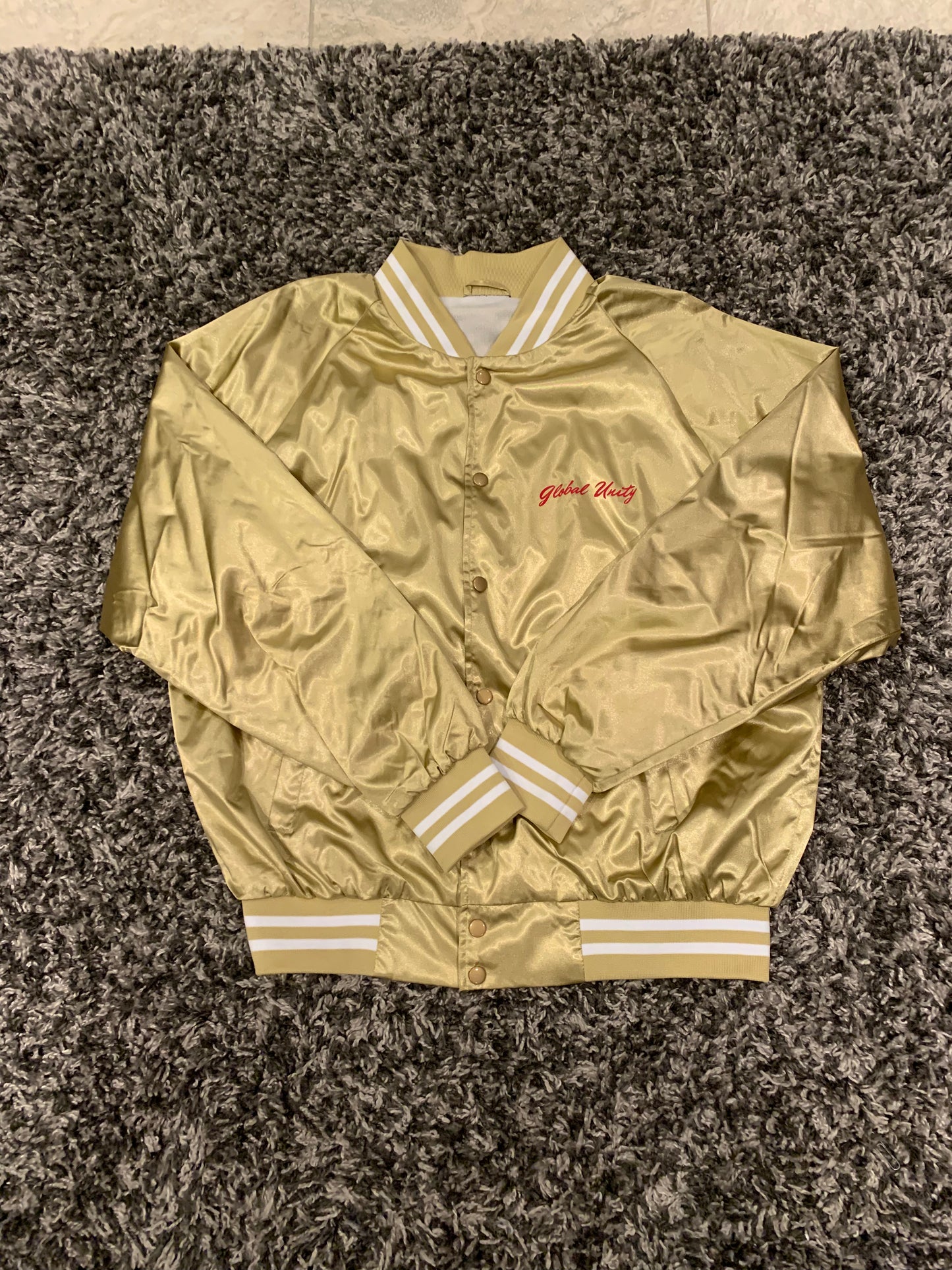 Global Unity Satin Baseball Jacket