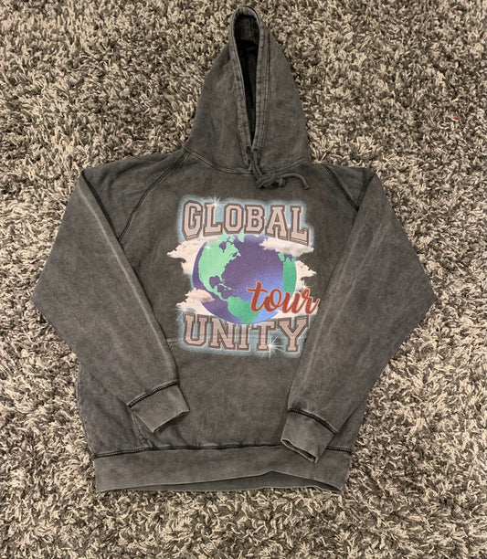 Global Unity “Tour” Acid Wash Hoodie