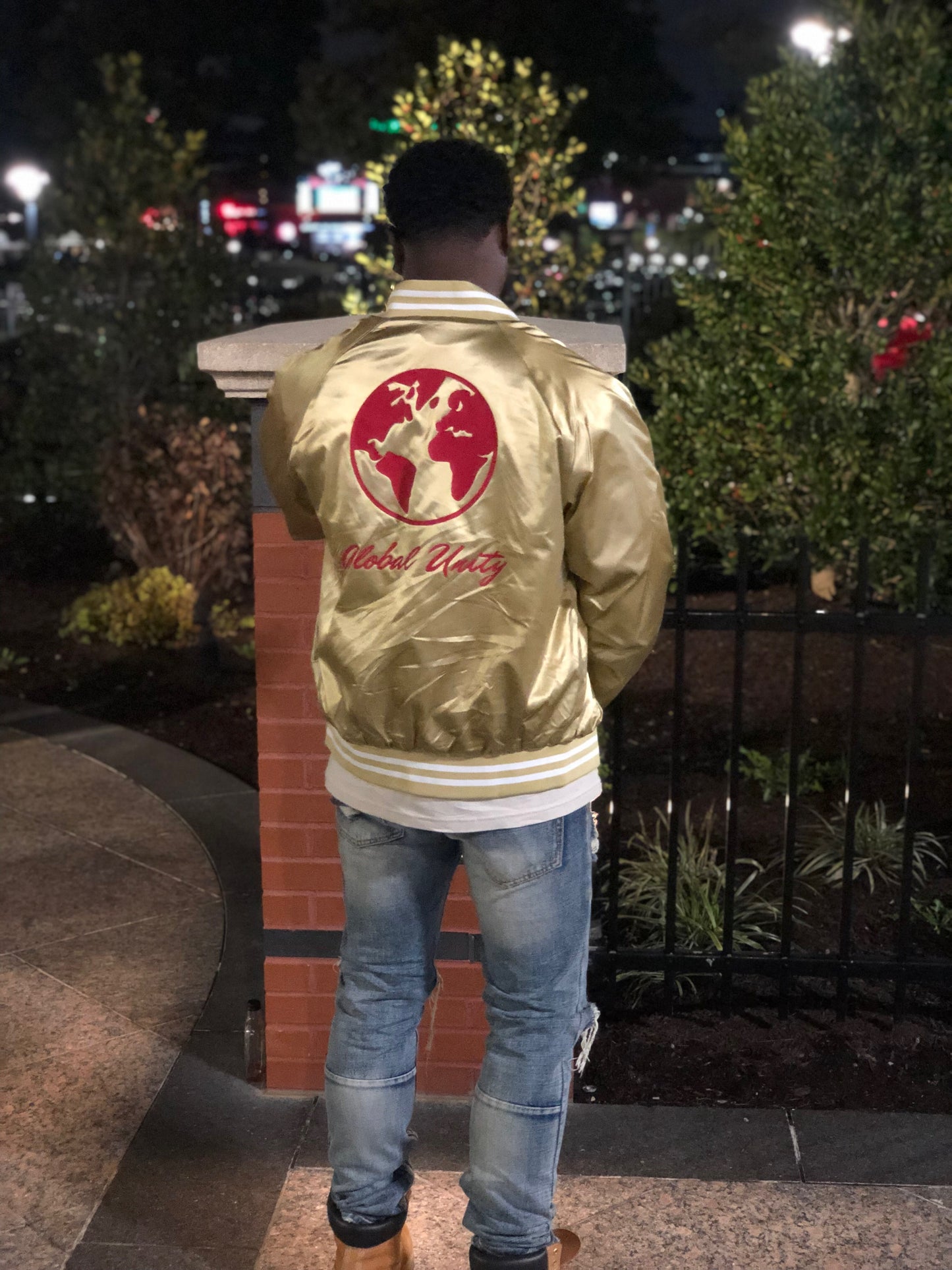 Global Unity Satin Baseball Jacket